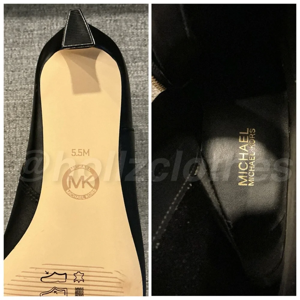 NWOB Michael Kors Cosmo Kitten Heel Booties Black 5.5 - Picture 9 of 9